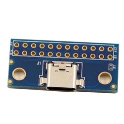 USB Type C Female Breakout Board with mounting holes