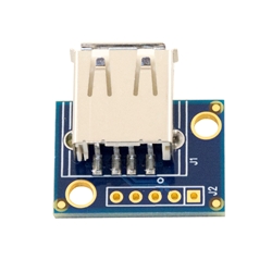 USB Type A Female Breakout Board with mounting holes