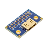 HDMI 2.1 Type C Female Breakout Board with mounting holes