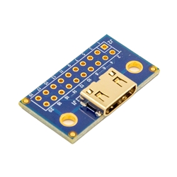 HDMI 2.1 Type C Female Breakout Board with mounting holes